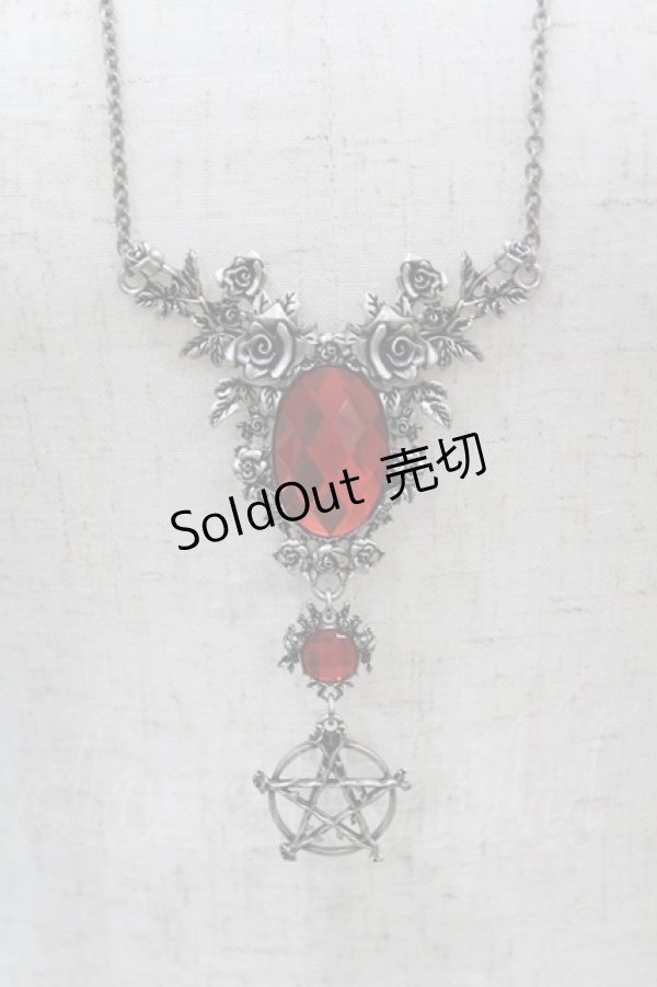 画像1: KILL STAR / ETERNAL GROVE NECKLACE  シルバー×レッド H-24-12-29-2046-SL-AC-KB-ZH (1)