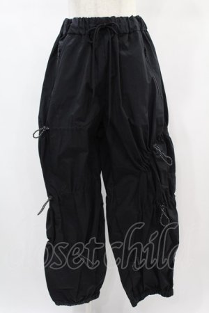 画像: LAND by MILKBOY / NYLON LOOPY PANTS  ブラック H-25-01-02-043-MB-PA-KB-ZH