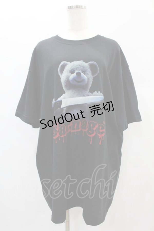 画像1: MILKBOY / CARNAGE BEAR TEE 2XL ブラック H-25-01-02-049-MB-TO-KB-ZT (1)