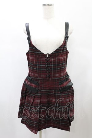 画像: KILL STAR / DISTORTION PLEATED DRESS L BLOOD TARTAN H-25-01-02-2014-SL-OP-KB-ZH