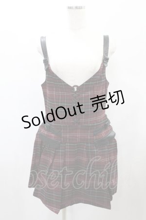 画像: KILL STAR / DISTORTION PLEATED DRESS L BLOOD TARTAN H-25-01-02-2014-SL-OP-KB-ZH