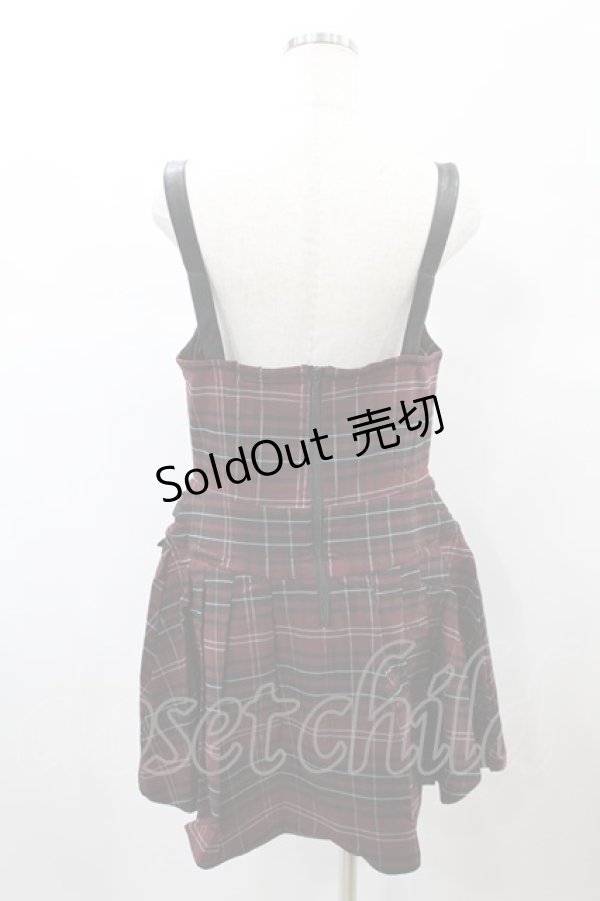 画像2: KILL STAR / DISTORTION PLEATED DRESS L BLOOD TARTAN H-25-01-02-2014-SL-OP-KB-ZH (2)