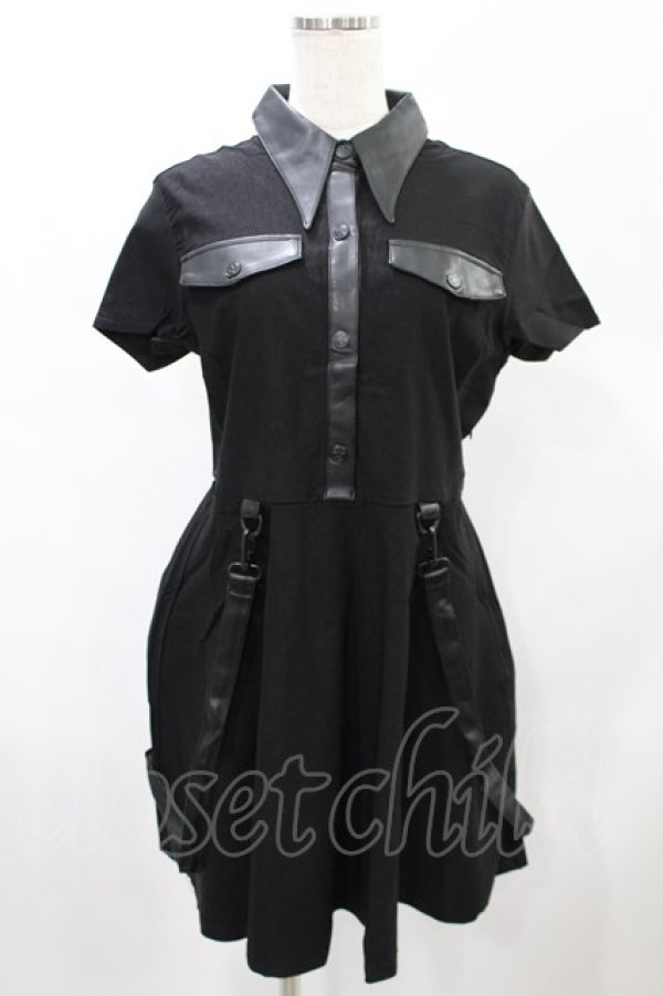 画像1: KILL STAR / MENACE COLLAR DRESS L ブラック H-25-01-02-2019-SL-OP-KB-ZH (1)