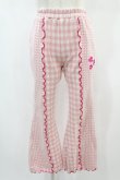 画像1: Candy Stripper / GINGHAM FLARE PANTS  ライトピンク H-25-01-02-041-PU-PA-KB-ZH (1)