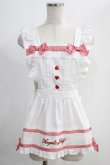 画像1: Angelic Pretty / Fancy Ribbonエプロン Free オフ/レッド H-25-01-03-037-AP-OP-NS-ZH (1)