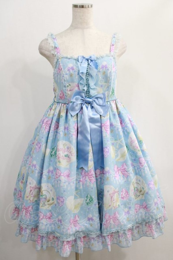 画像1: Angelic Pretty / Jewel Marineフリルジャンパースカート Free サックス H-25-01-03-011-AP-OP-NS-ZH (1)