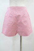 画像2: Candy Stripper / GINGHAM LACE-UP PANTS 1（S） ピンク H-25-01-06-036-PU-PA-KB-ZH (2)