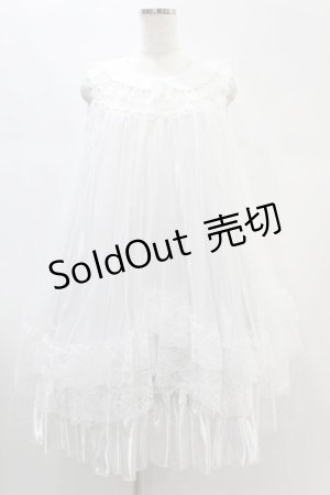 画像: majoh / ANGEL WING COLLAR FRILL DRESS  ホワイト×ホワイト H-25-01-06-006-0-OP-KB-ZH