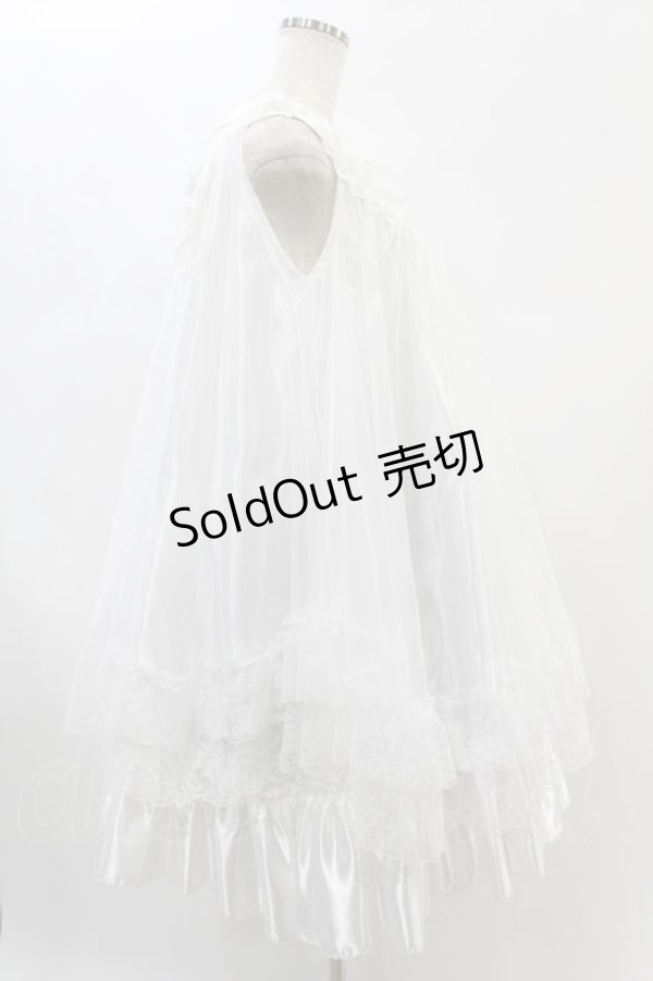 画像3: majoh / ANGEL WING COLLAR FRILL DRESS  ホワイト×ホワイト H-25-01-06-006-0-OP-KB-ZH (3)