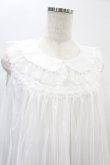 画像4: majoh / ANGEL WING COLLAR FRILL DRESS  ホワイト×ホワイト H-25-01-06-006-0-OP-KB-ZH (4)