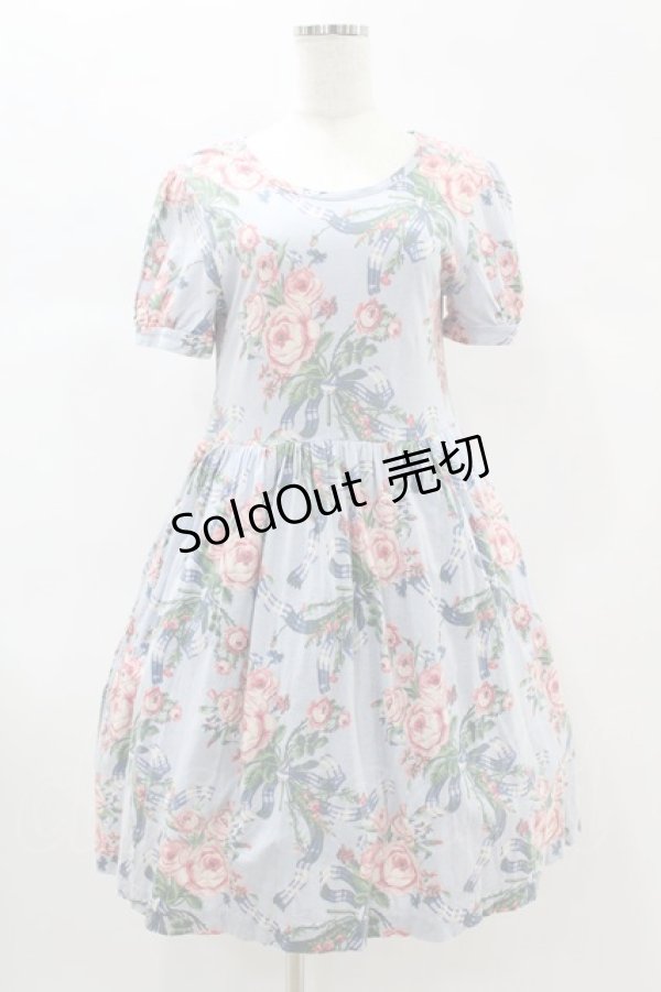 画像1: Jane Marple / Rose Bouquetのカットワンピース  ブルーグレイ H-25-01-06-023-JM-OP-KB-ZT0109H (1)