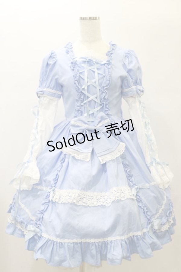 画像1: Angelic Pretty / クラシックローズワンピース Free サックス H-25-01-07-053-AP-OP-NS-ZH (1)