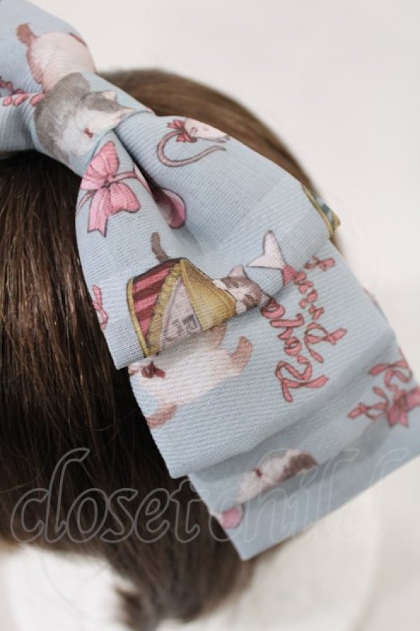 画像2: Royal Princess Alice / Wrapping Ribbon Cat・ねこ助コラボ リボンカチューシャ  ブルー H-25-01-07-1042-LO-AC-NS-ZH (2)