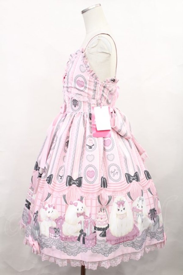 画像2: Angelic Pretty / Princess Puppyジャンパースカート Free ピンク H-25-01-07-1004-AP-OP-NS-ZH (2)