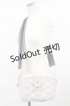 画像: Ank Rouge / ビジューキルティングショルダーBag  ピンク H-25-01-07-1033-CA-BG-NS-ZH