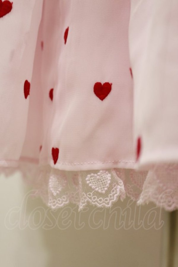 画像4: Angelic Pretty / Petit Heartティアードスカート Free ピンク/レッド H-25-01-07-092-AP-SK-NS-ZH (4)