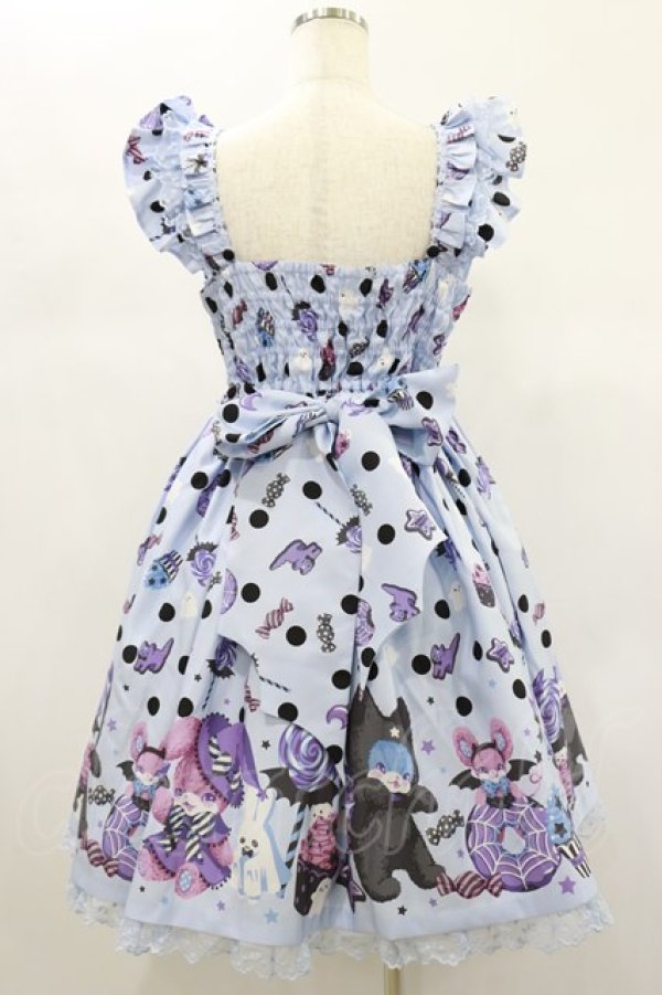 画像2: Angelic Pretty / Happy Treat Partyジャンパースカート Free サックス H-25-01-08-015-AP-OP-NS-ZH (2)