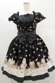 画像1: Angelic Pretty / お菓子の国ワンピース Free ブラック H-25-01-08-023-AP-OP-NS-ZH (1)