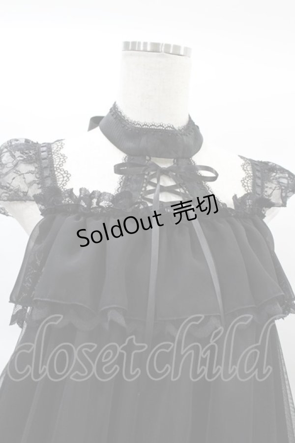 画像4: majoh / LACE UP BABY DOLL DRESS  ブラック H-25-01-10-1017-0-OP-KB-ZH (4)