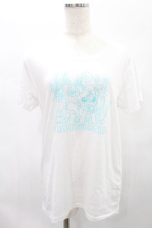 画像: MALKOMALKA / プリントTシャツ  白×サックス H-25-01-11-1021-PU-TO-KB-ZT016