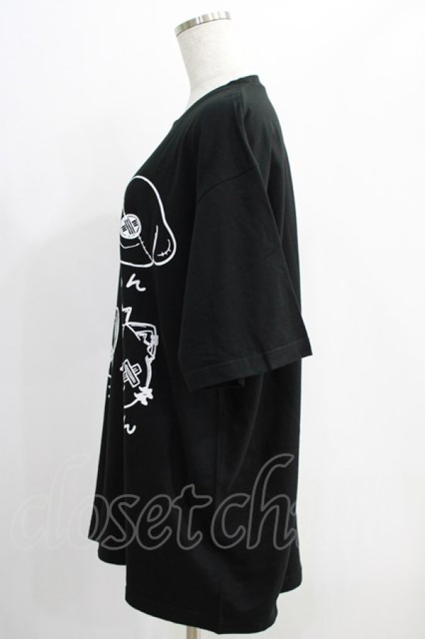 画像2: NieR Clothing / プリントCOTTON CUTSEW XL 黒 H-25-01-11-012-PU-TO-KB-ZT027 (2)