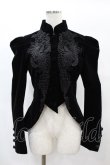 画像1: PUNK RAVE / Goth Weft Vellet Short Coat S 黒 H-25-01-12-1060-PU-CO-KB-ZH (1)