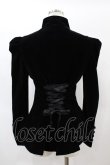 画像2: PUNK RAVE / Goth Weft Vellet Short Coat S 黒 H-25-01-12-1060-PU-CO-KB-ZH (2)