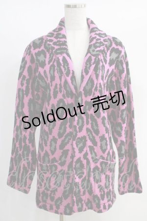 画像: HYSTERIC GLAMOUR / LEOPARD総柄ジャガードジャケット S ピンク H-25-01-13-048-PU-JA-KB-ZH