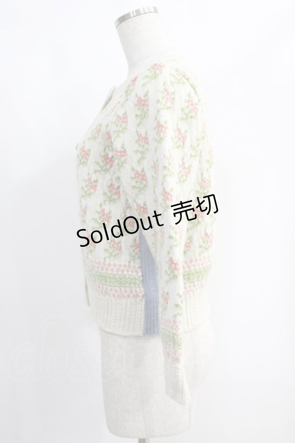 画像2: Jane Marple Dans Le Salon / Flower Branches Cardigan  アイボリー H-25-01-13-064-JM-TO-KB-ZH (2)