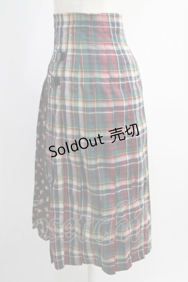 画像2: Candy Stripper / CHECK SWITCHED PLEATS SKIRT S MIX H-25-01-13-008-PU-SK-KB-ZH (2)