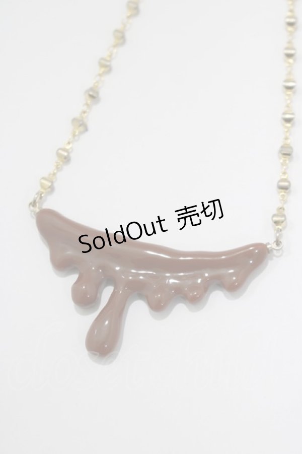 画像1: Q-pot. / Bitter Chocolate Melt Necklace   H-25-01-15-064-QP-AC-KB-ZH (1)