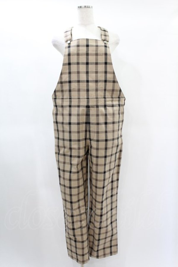 画像1: MILKBOY / CHECK SALOPETTE PANTS  ベージュ H-25-01-15-1038-MB-PA-KB-ZH (1)