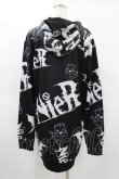 画像2: NieR Clothing / 総柄ZIPパーカー  黒 H-25-01-15-1057-PU-TO-KB-ZH (2)