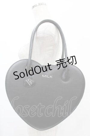 画像: MILK / ハートバッグ  45thブラック H-25-01-15-1035-ML-BG-KB-ZH