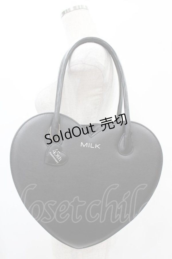 画像1: MILK / ハートバッグ  45thブラック H-25-01-15-1035-ML-BG-KB-ZH (1)