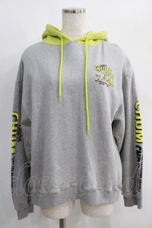 画像: Candy Stripper / CANDYS CHUM BICOLOR HOODIE  グレー H-25-01-16-040-PU-TO-KB-ZH