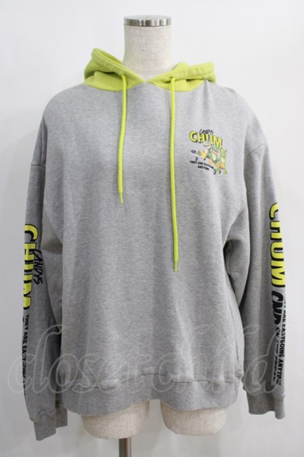 画像1: Candy Stripper / CANDYS CHUM BICOLOR HOODIE  グレー H-25-01-16-040-PU-TO-KB-ZH (1)