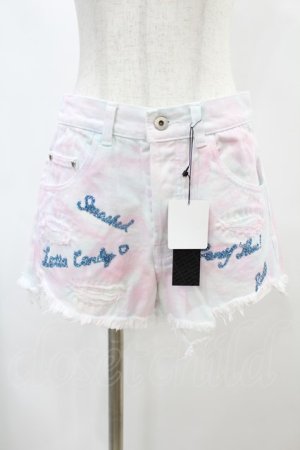 画像: Candy Stripper / DAMAGE SHORT PANTS S ミックスカラー H-25-01-18-1036-PU-PA-KB-ZH