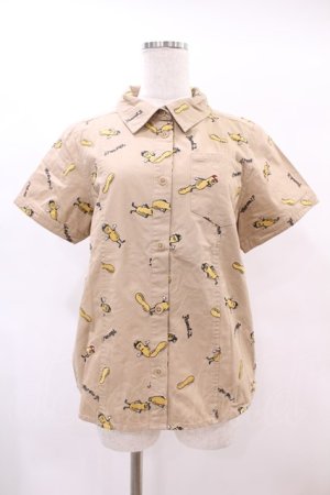 画像: Candy Stripper / PEANUTS SHIRT M ベージュ H-25-01-18-1037-PU-BL-KB-ZH