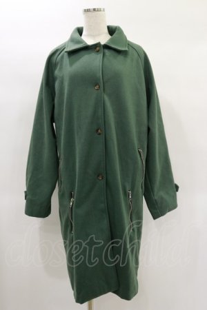 画像: NieR Clothing / ジェンダーレス4POCKET LONG COAT  グリーン H-25-01-20-2023-PU-CO-KB-ZH