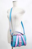 画像1: Candy Stripper / MY LITTLE CANDY RIBBON LAME HAND BAG  BLUE LAME×LAVENDER LAME H-25-01-21-1077-PU-BG-KB-ZH (1)