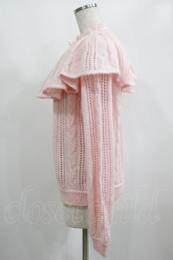 画像2: Candy Stripper / FRILL COLLOR KNIT  ピンク H-25-01-26-045-PU-TO-KB-ZH (2)