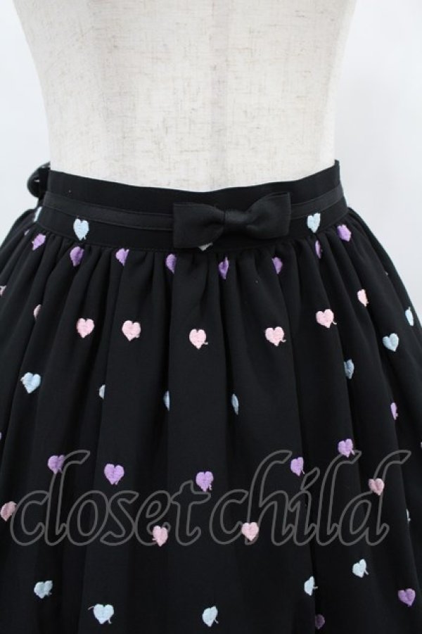 画像4: Angelic Pretty / Candy Petit Heartスカート Free ブラック H-25-01-26-1053-AP-SK-NS-ZH (4)