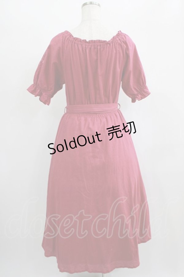 画像3: an another angelus / ローズ刺繍オフショルロングワンピース Free SHOCKING PINK H-25-01-27-022-CA-OP-NS-ZH (3)