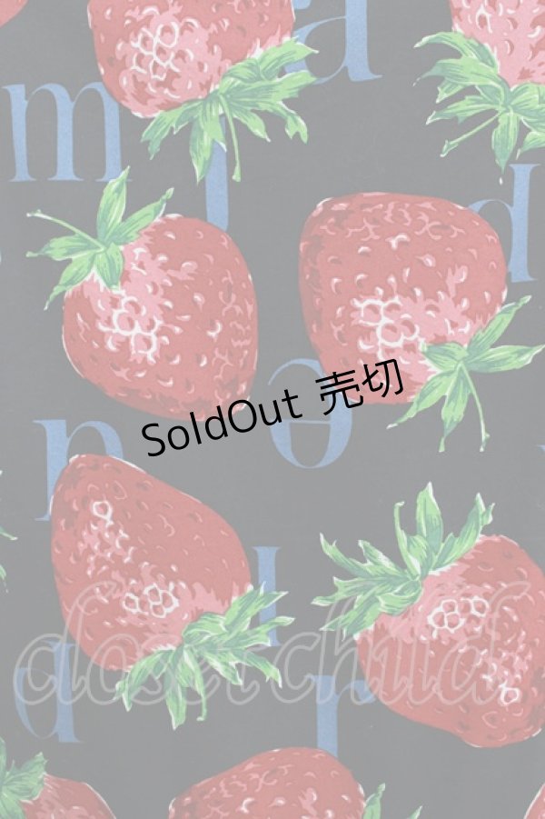 画像4: Jane Marple / Strawberry Meets Logoバックフリルドレス M ブラック H-25-01-30-005-JM-OP-KB-ZH (4)