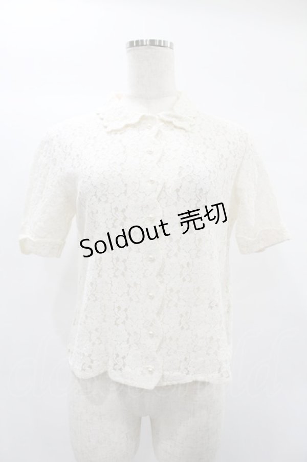 画像1: an another angelus / スカラップ使い総レースブラウス Free OFF WHITE H-25-02-02-1053-CA-BL-NS-ZH (1)