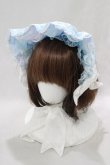 画像1: Angelic Pretty / Romantic Rose Letterハーフボンネット  サックス H-25-02-03-1069-AP-AC-NS-ZH (1)