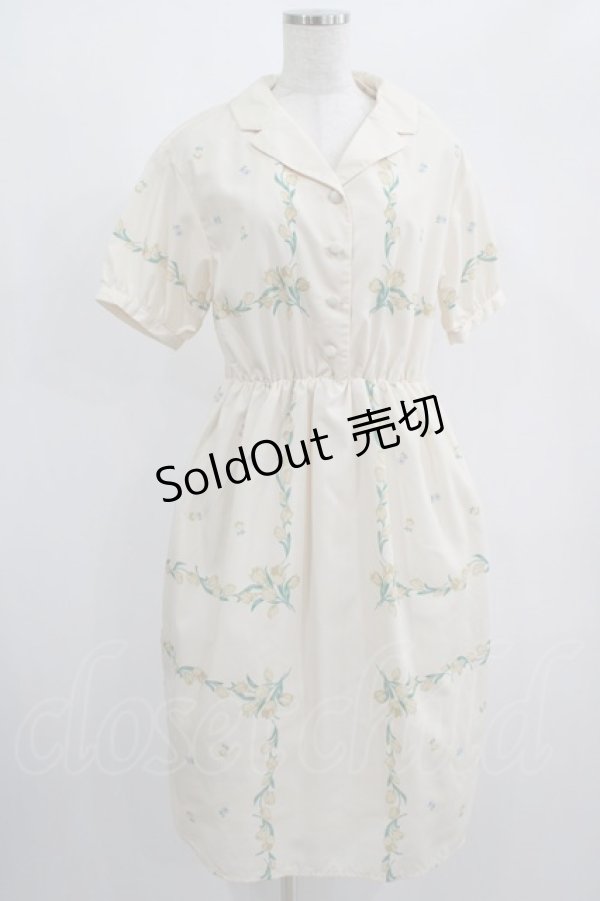 画像1: F&A / ハンカチフラワー開衿シャツワンピース Free OFF WHITE×YELLOW H-25-02-03-012-LO-OP-NS-ZH (1)