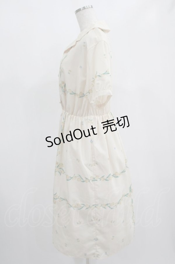 画像2: F&A / ハンカチフラワー開衿シャツワンピース Free OFF WHITE×YELLOW H-25-02-03-012-LO-OP-NS-ZH (2)