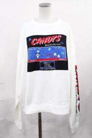 画像: Candy Stripper / PLAY THE GAME KNIT  白 H-25-02-06-1010-PU-TO-KB-ZH